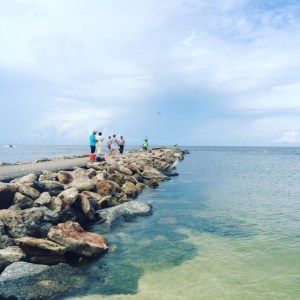 The North Jetty on Casey Key, Nokomis, FL.